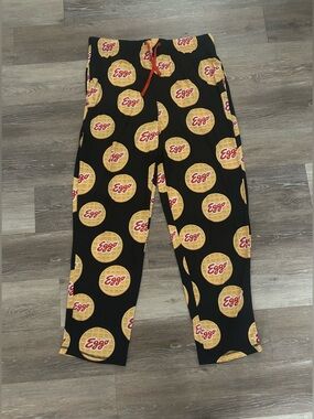 Black Men’s Pajama Bottoms with Waffle Logo